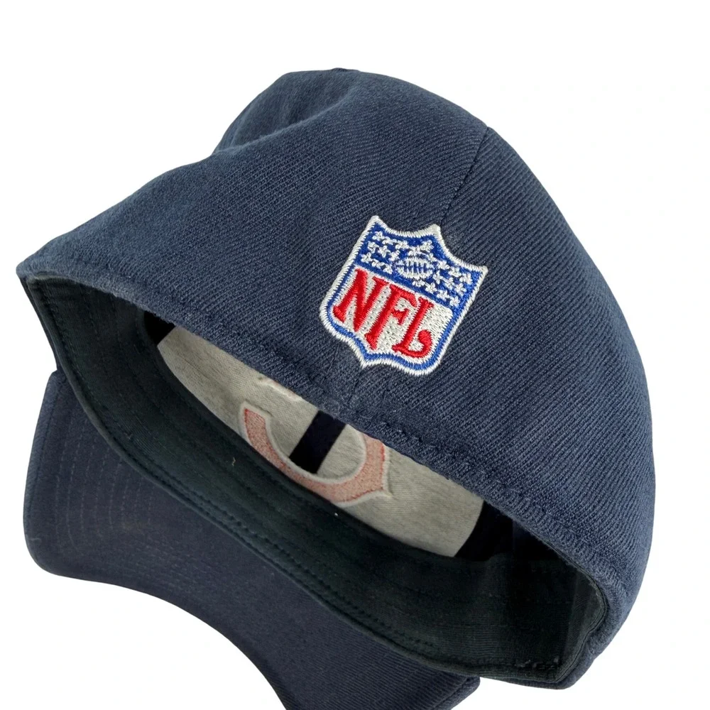 Reebok Chicago Bears NFL‎ Authentic Sideline Flexfit Hat Blue S/M Embroidered